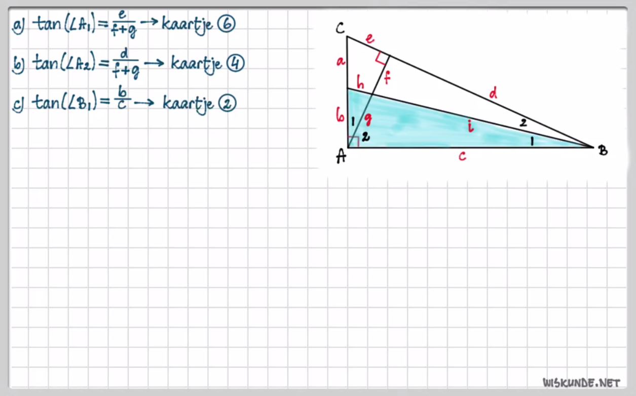 Berekeningen met de tangens Opgave 32