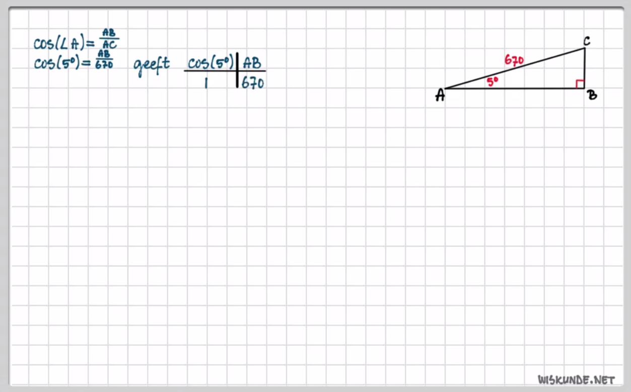 De sinus en de cosinus Opgave 57