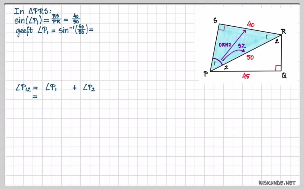 Goniometrische verhoudingen opgave 62
