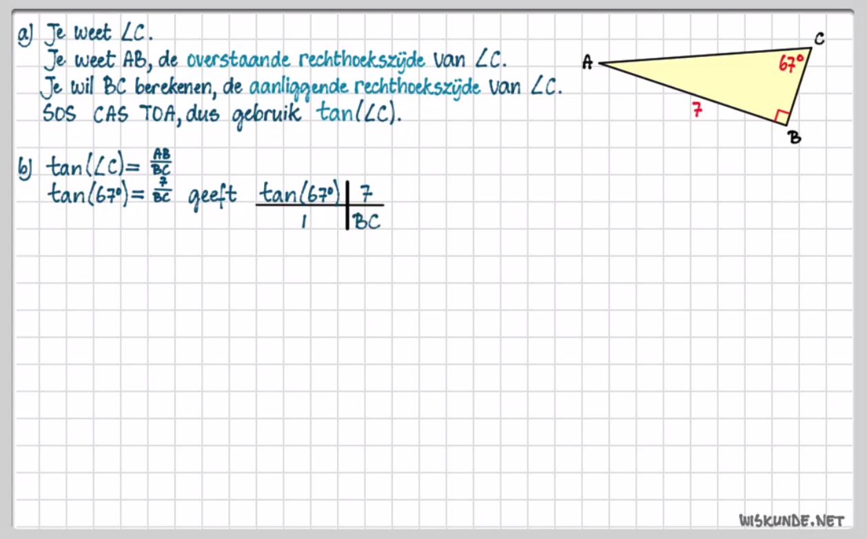 Goniometrische verhoudingen opgave 63