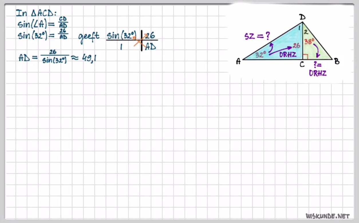 Goniometrische verhoudingen opgave 65