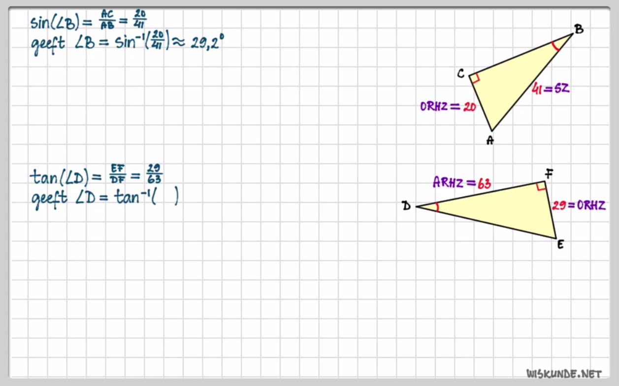 Goniometrische verhoudingen opgave 81
