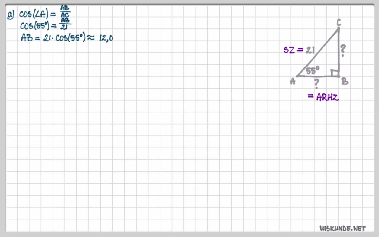 De sinus en de cosinus Opgave 50