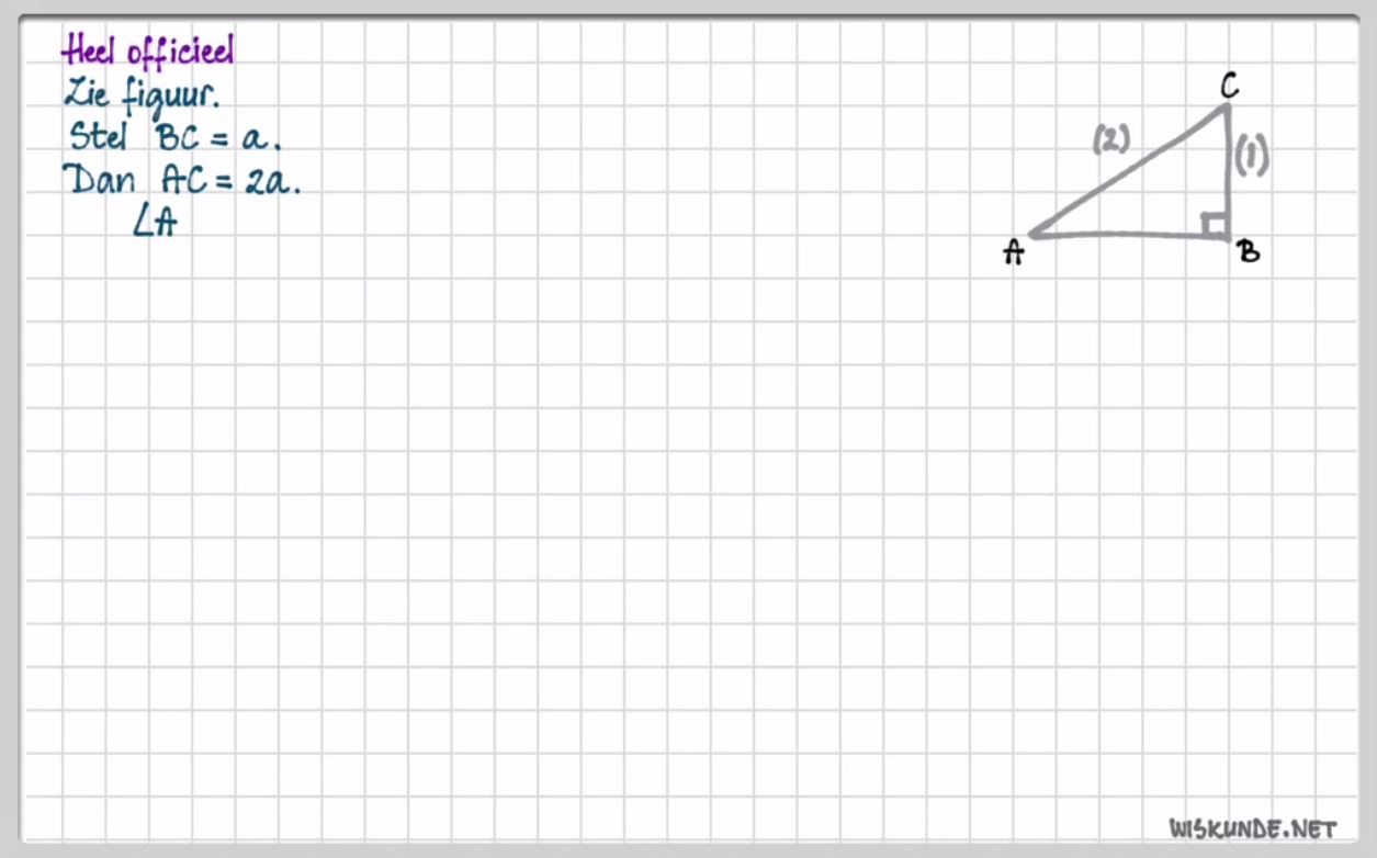 Goniometrische verhoudingen Opgave 56