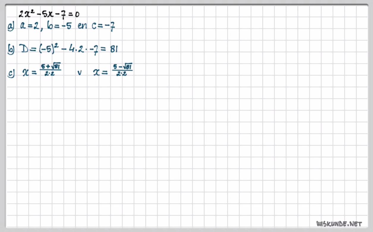 De abc-formule Opgave 12