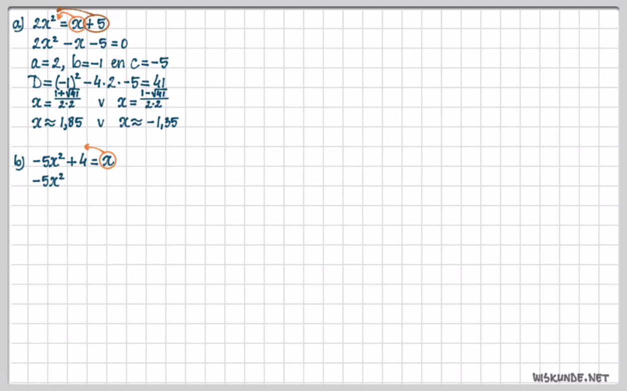 De abc-formule Opgave 20