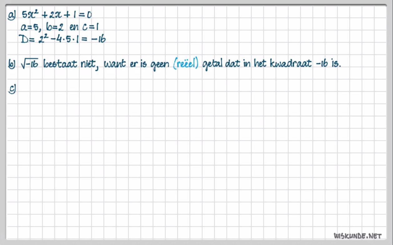 De abc-formule Opgave 23
