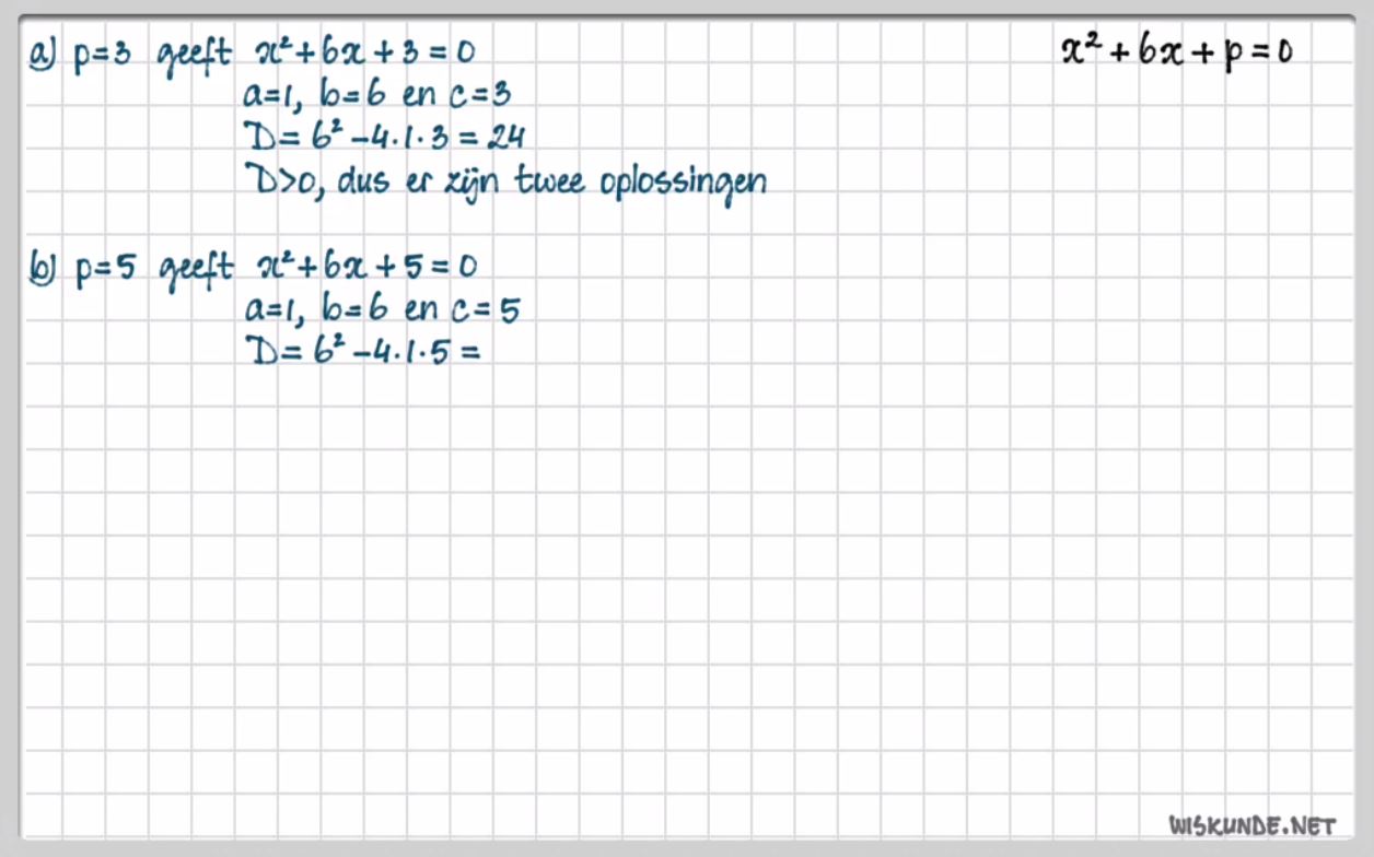 De abc-formule Opgave 28