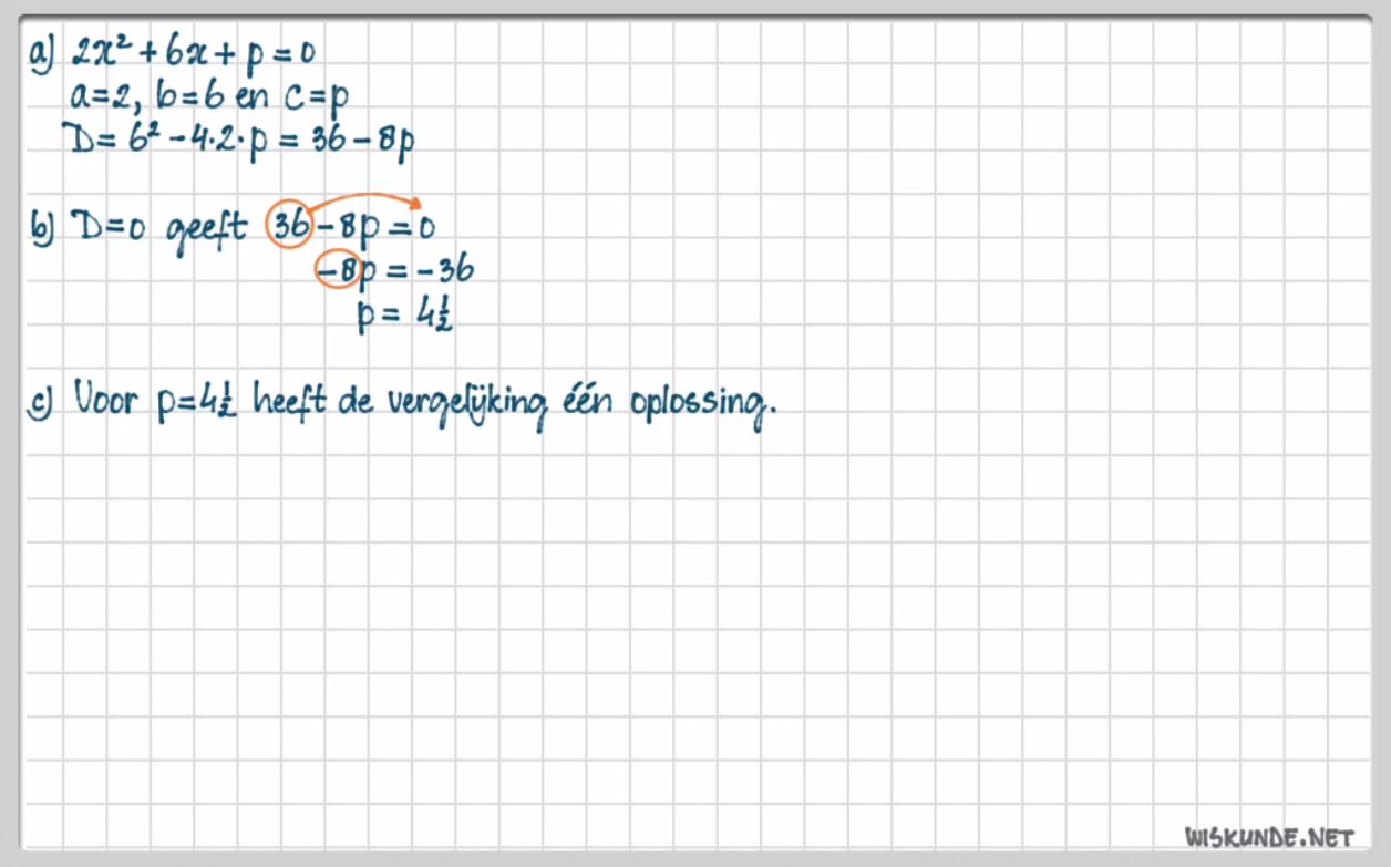 De abc-formule Opgave 30