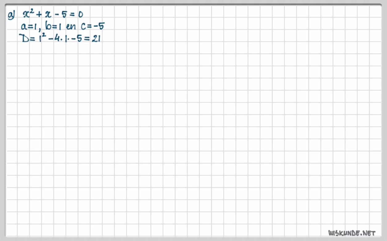 De abc-formule Opgave 34