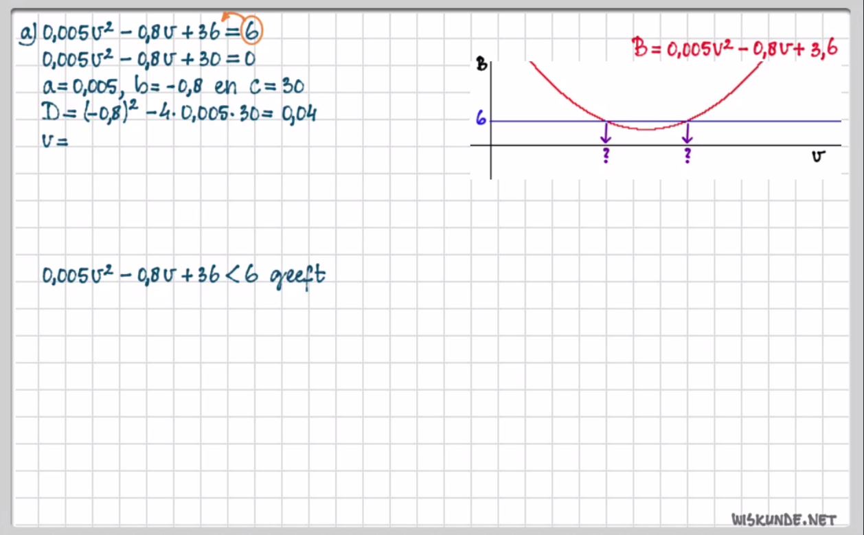 Kwadratische ongelijkheden Opgave 67