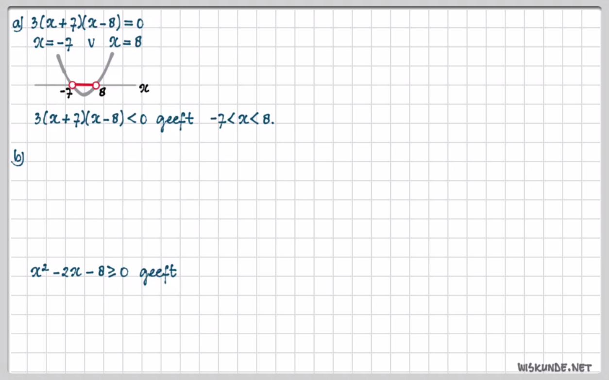 Kwadratische ongelijkheden Opgave 38