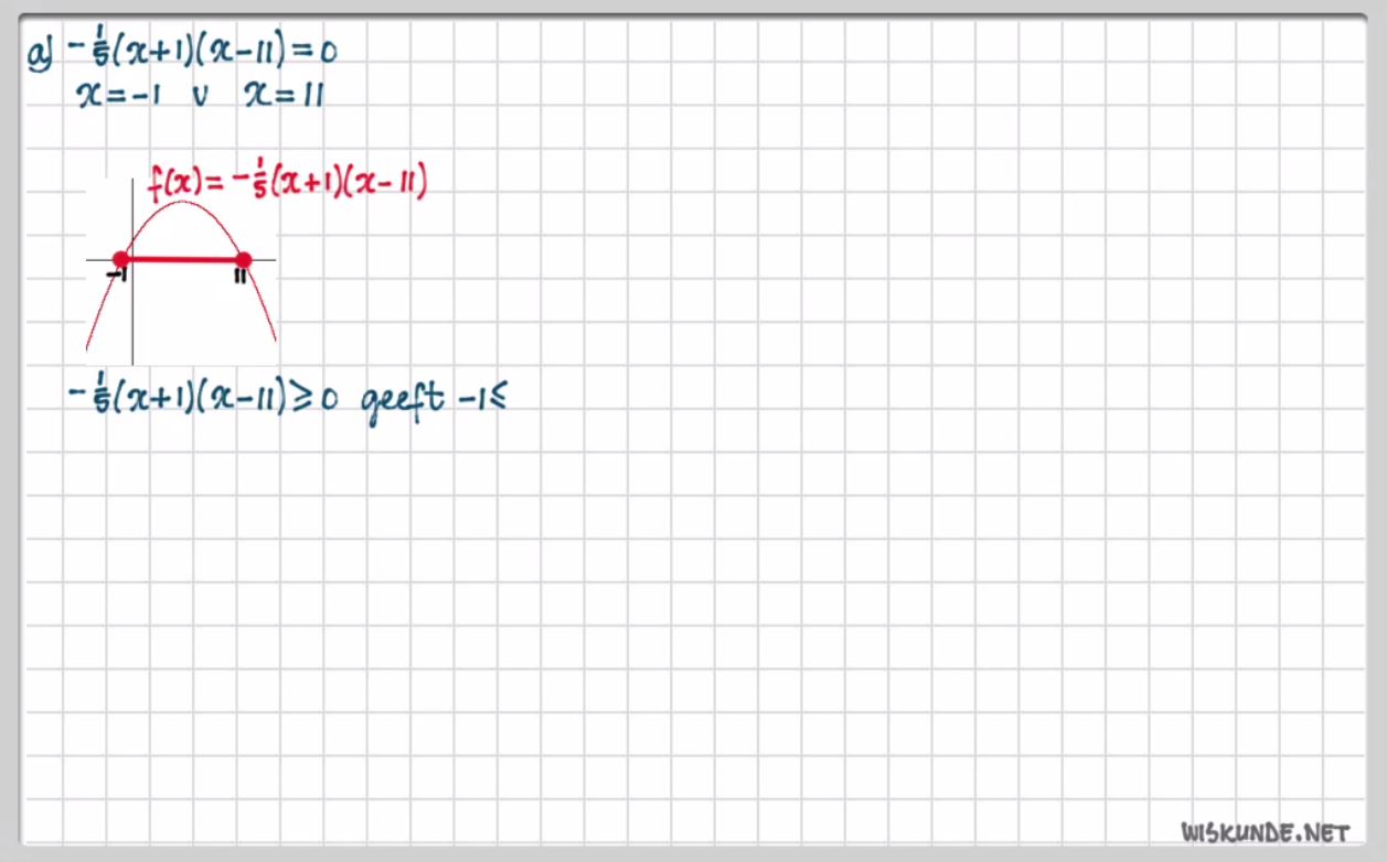 Kwadratische ongelijkheden Opgave 40