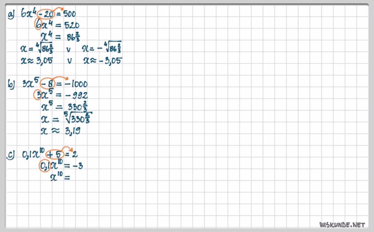 Hogeremachtsvergelijkingen Opgave 61