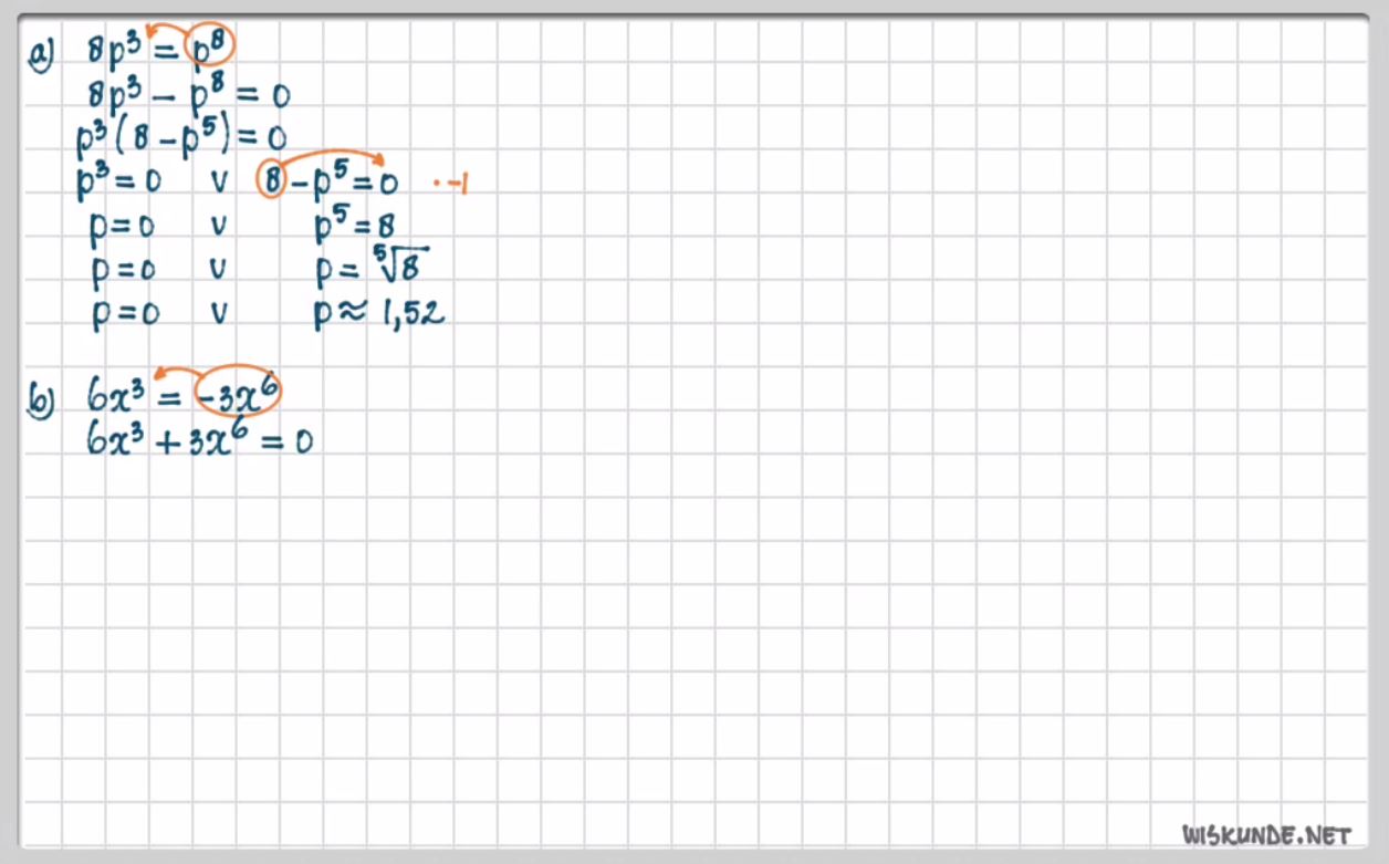 Hogeremachtsvergelijkingen Opgave 67