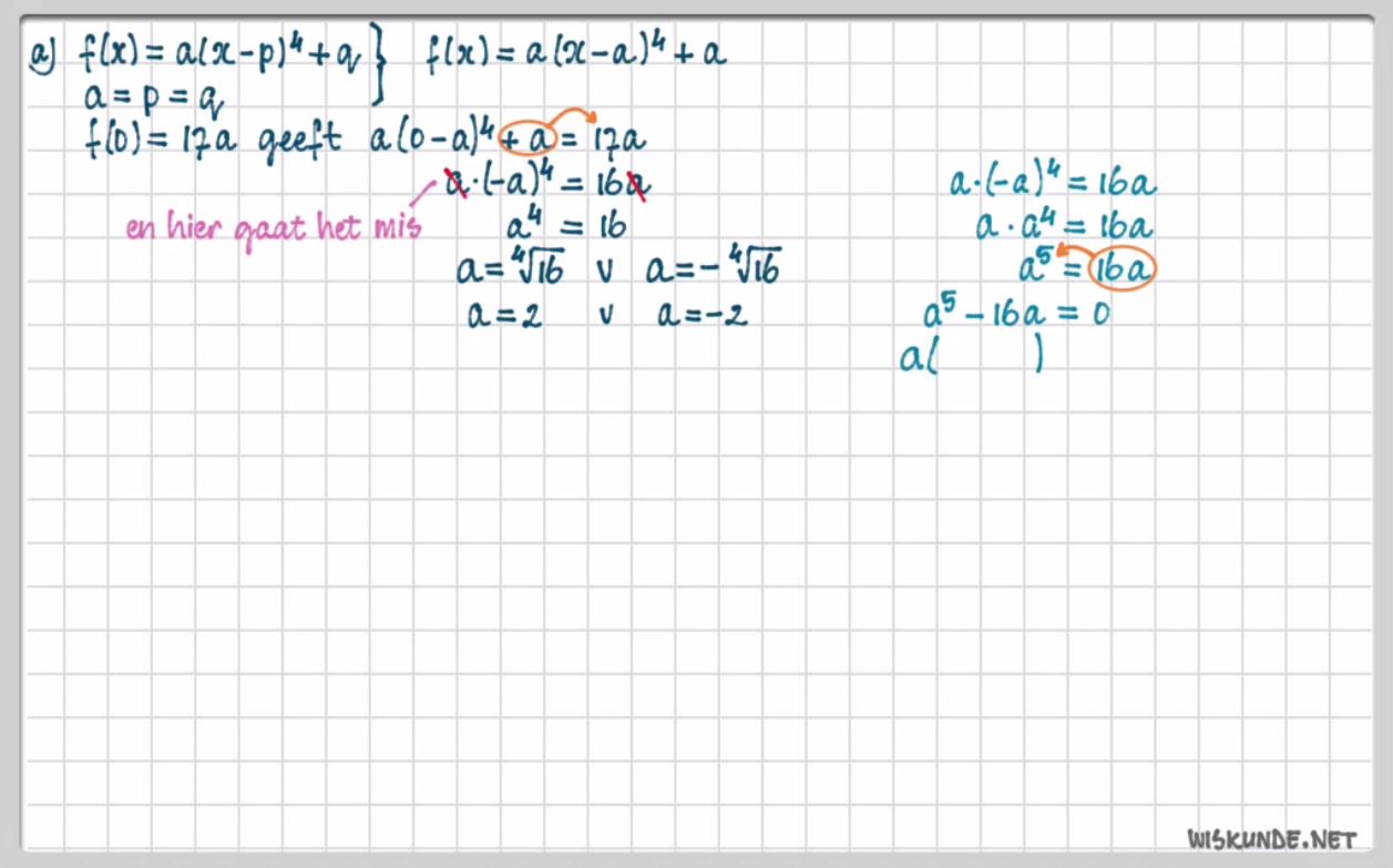 Hogeremachtsvergelijkingen Opgave 69