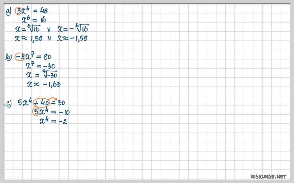 Hogeremachtsvergelijkingen Opgave 71