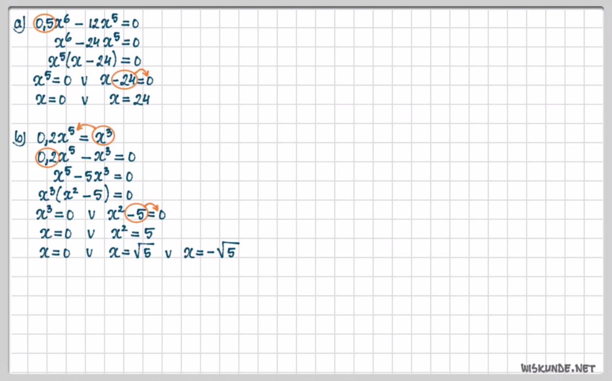 Hogeremachtsvergelijkingen Opgave 72
