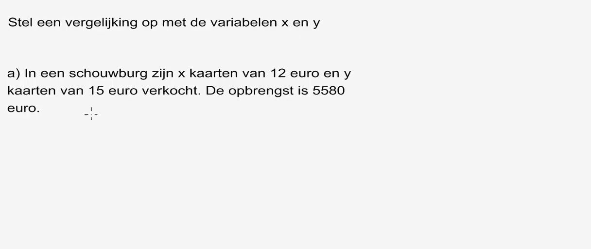 Vergelijkingen met twee variabelen opgave 62