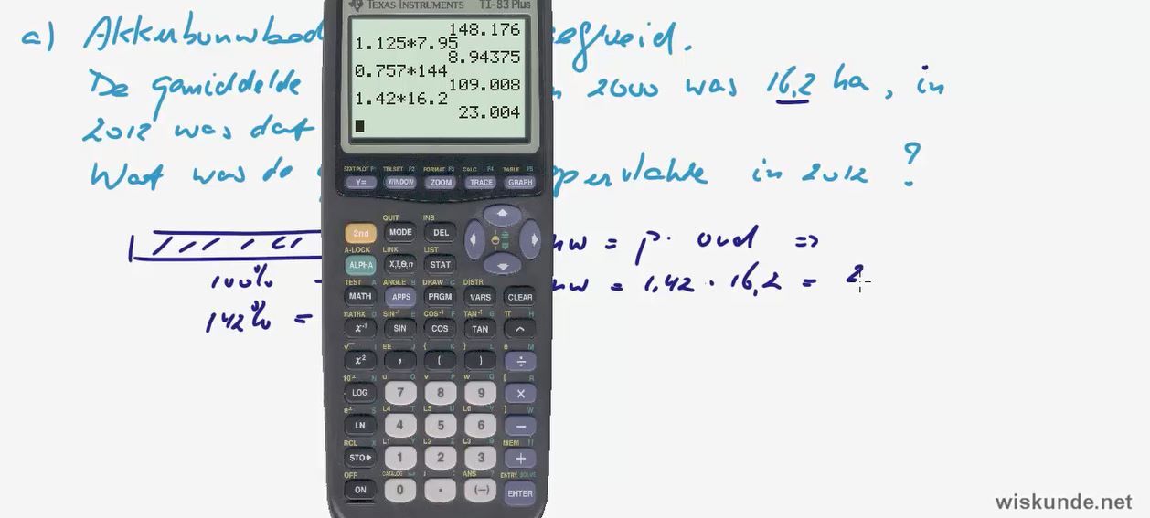 De vermenigvuldigingsfactor Opgave 25