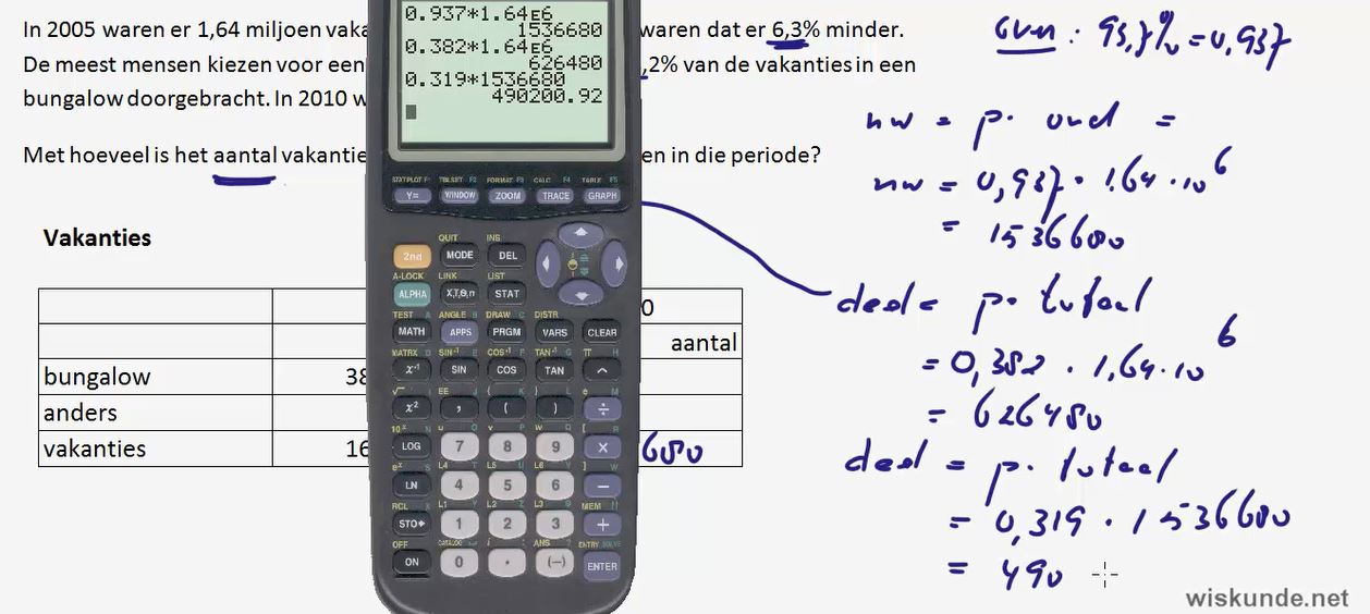 De vermenigvuldigingsfactor Opgave 26