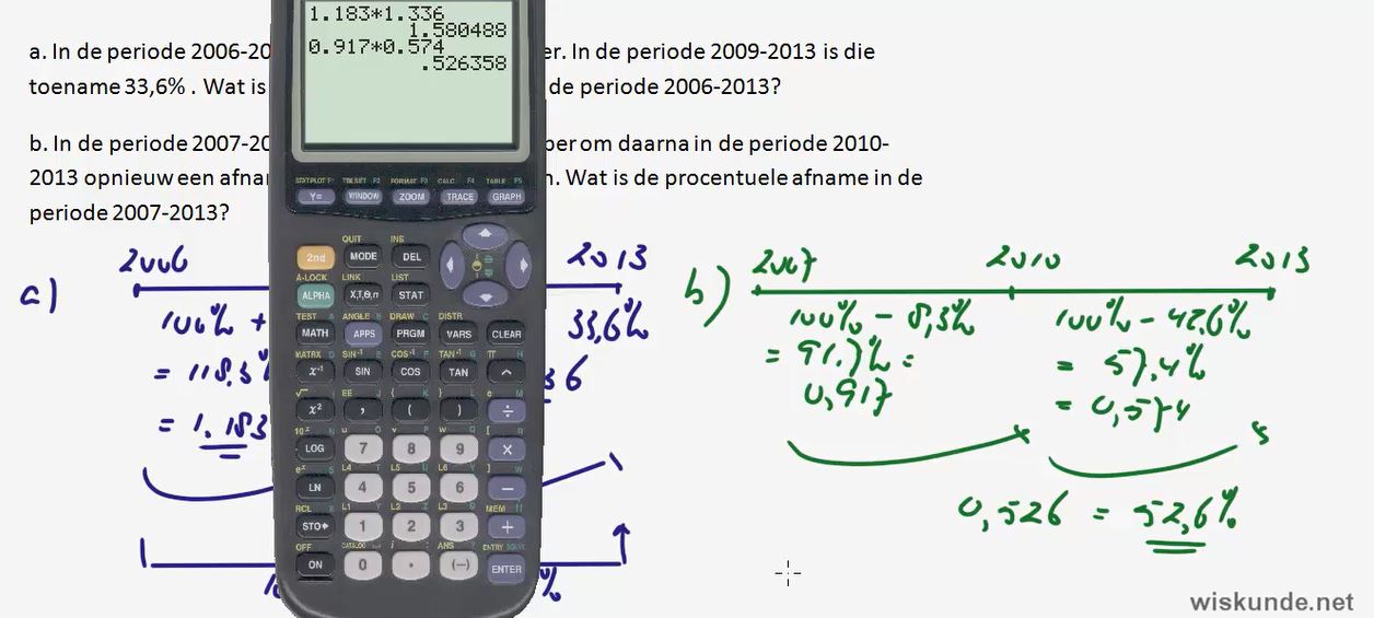 De vermenigvuldigingsfactor Opgave 28