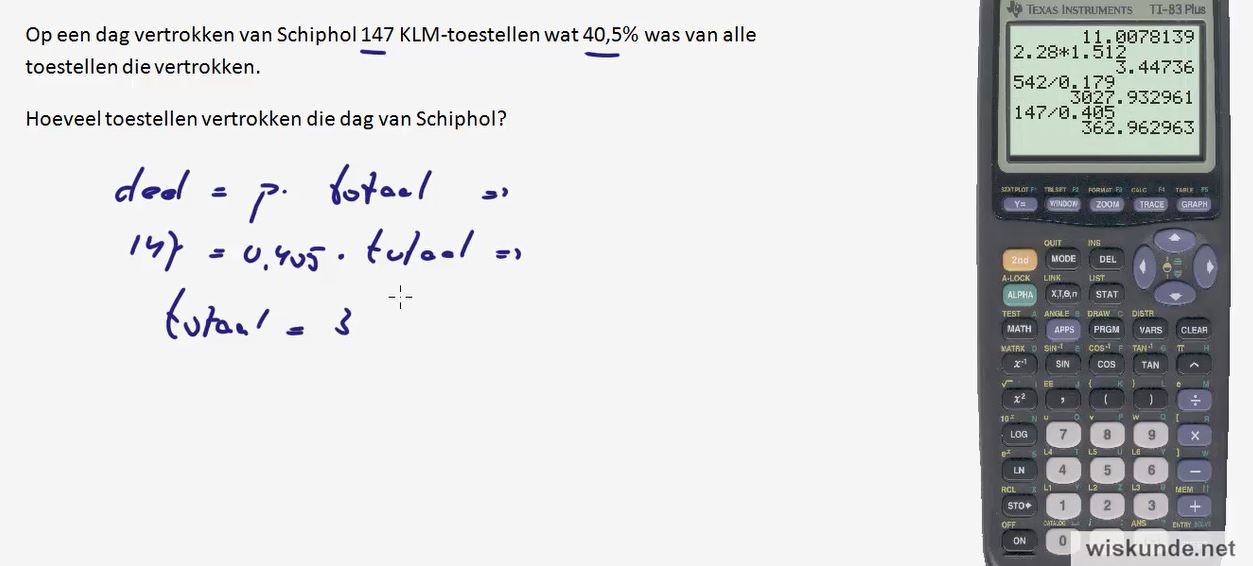 Rekenen met procenten Opgave 37