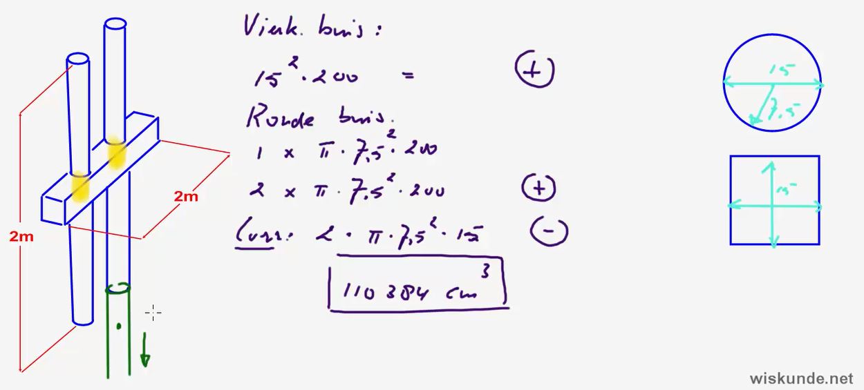 Inhoud van ruimtefiguren Opgave 61