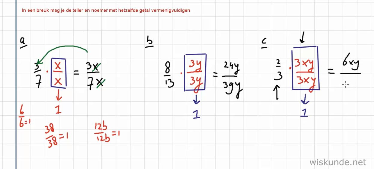 Rekenen met breuken Opgave 44