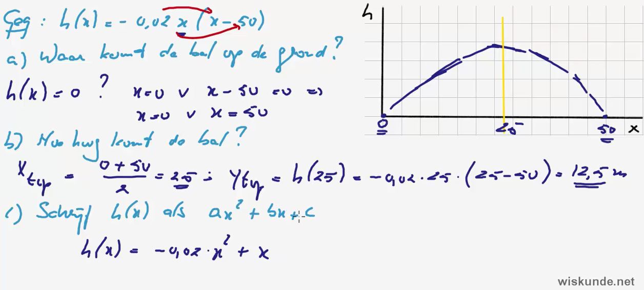 Kwadratische formules Opgave 4