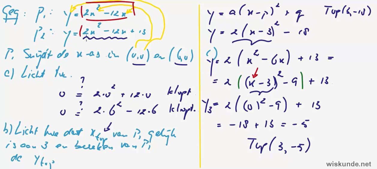 Kwadratische formules Opgave 19