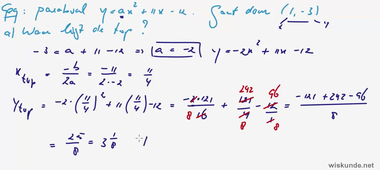 Kwadratische formules Opgave 23