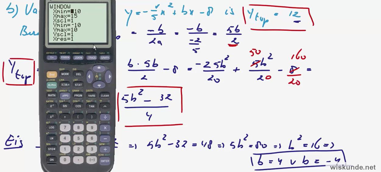 Kwadratische formules Opgave 25