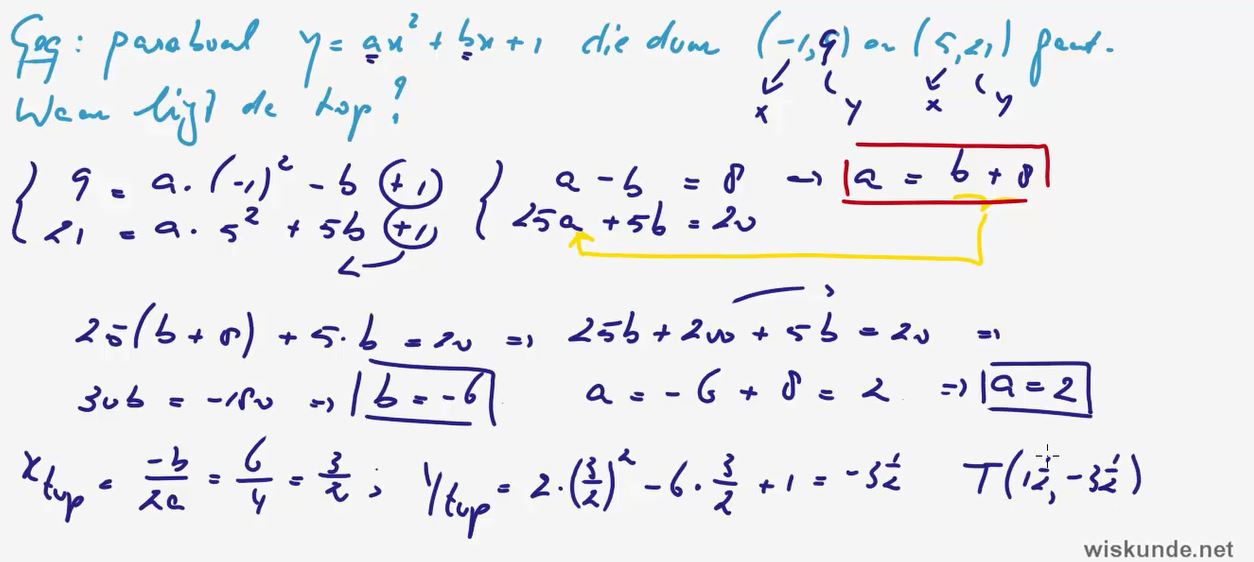 Kwadratische formules Opgave 26