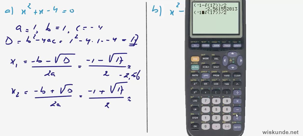 De abc-formule Opgave 20