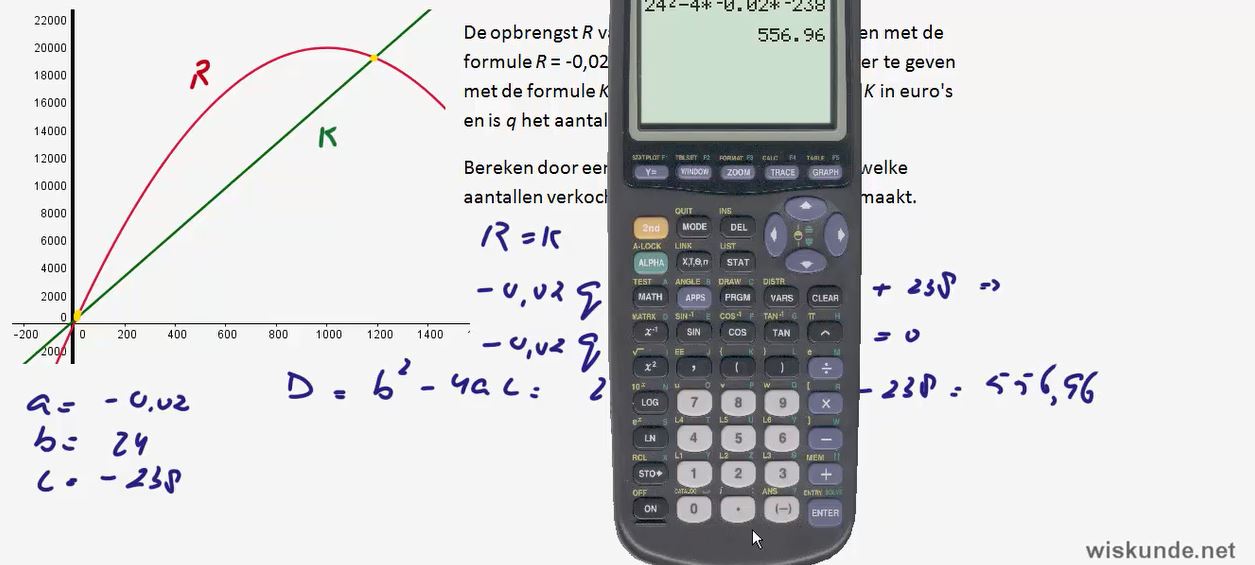 Kwadratische ongelijkheden Opgave 62