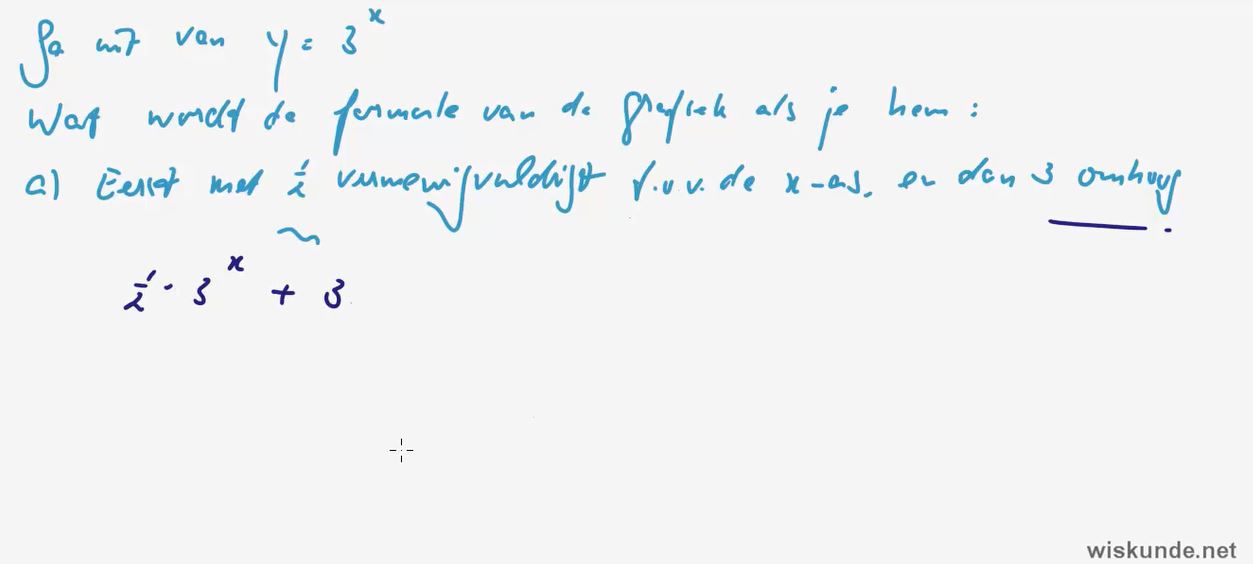 Exponentiële functies Opgave 50