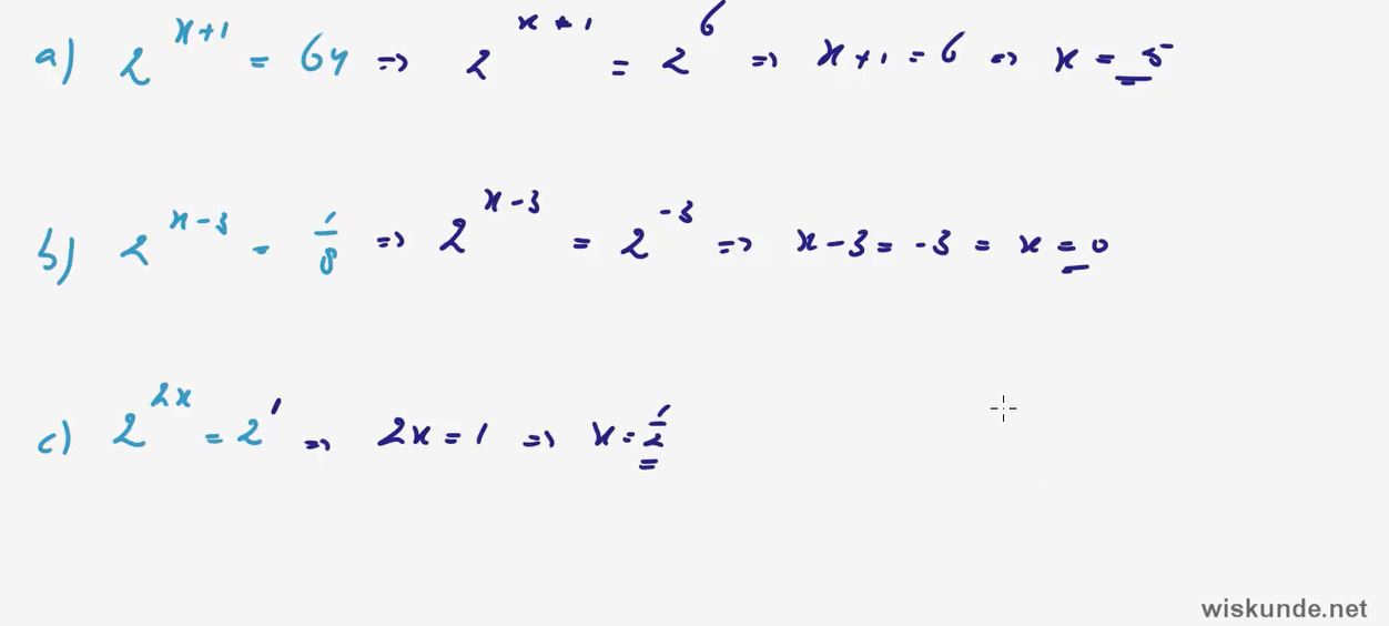 Exponentiële functies Opgave 56