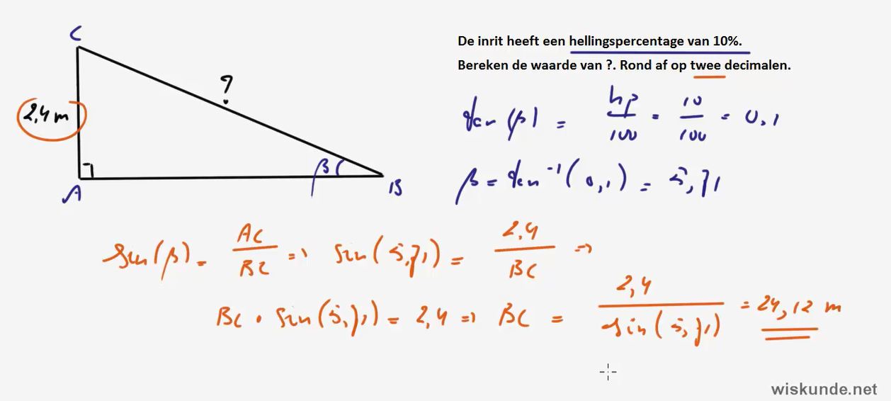 Zijden berekenen Opgave 11