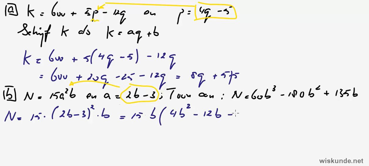 Haakjes en substituties Opgave 58